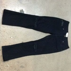 Daou Denim Black Ripped Skinny Jeans